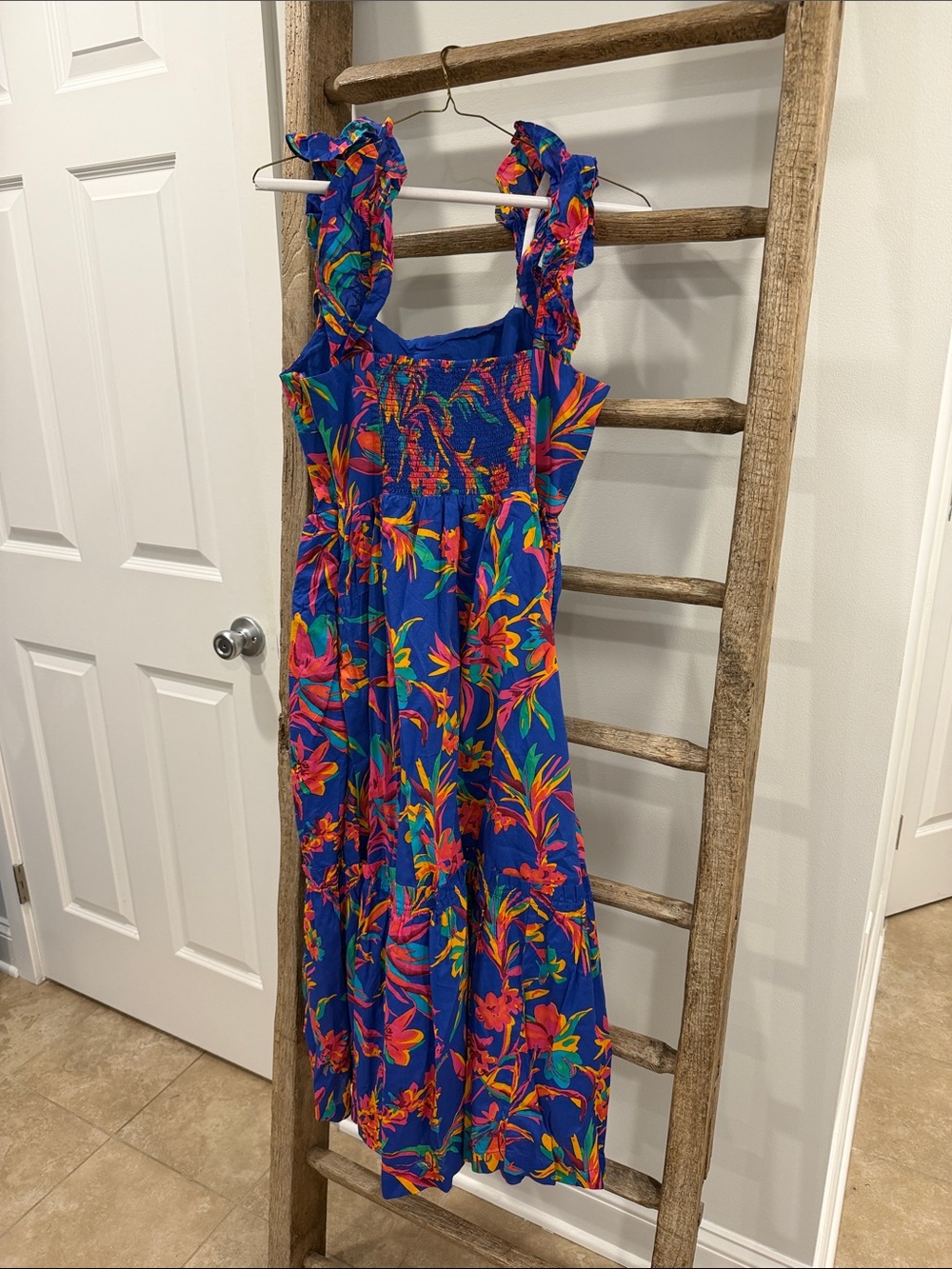 J. Crew Floral Printed Dress, Size 4 - Picture 3 of 4